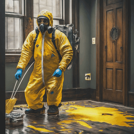 Professional crime scene cleanup ensuring thorough decontamination and safety.